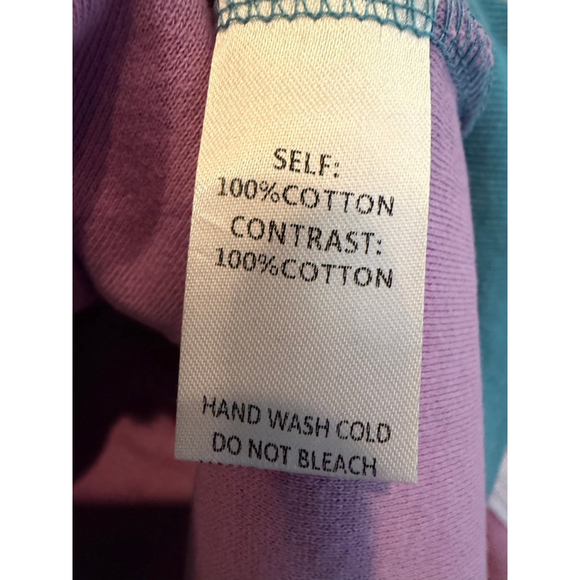 Easel 100% Cotton Color Block Sweatshirt in Multi Colors Size S - Picture 10 of 10